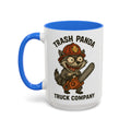 Trash Panda Truck Company — blue interior and handle, 15 oz ceramic