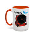 LonelyFans Firefighter — orange interior and handle, 15 oz ceramic