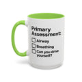Primary Assessment Checklist — light green interior and handle, 15 oz ceramic
