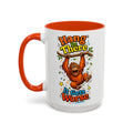 Hang in There It Gets Worse — orange interior and handle, 15 oz ceramic