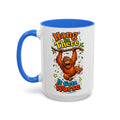 Hang in There It Gets Worse — blue interior and handle, 15 oz ceramic