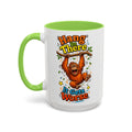 Hang in There It Gets Worse — light green interior and handle, 15 oz ceramic