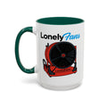 LonelyFans Firefighter — dark green interior and handle, 15 oz ceramic