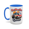 Boo Boo Bus Driver — blue interior and handle, 15 oz ceramic