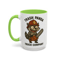 Trash Panda Truck Company — light green interior and handle, 15 oz ceramic