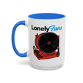 LonelyFans Firefighter — blue interior and handle, 15 oz ceramic
