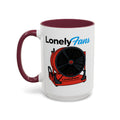 LonelyFans Firefighter — maroon interior and handle, 15 oz ceramic
