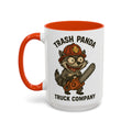 Trash Panda Truck Company — orange interior and handle, 15 oz ceramic