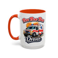 Boo Boo Bus Driver — orange interior and handle, 15 oz ceramic