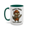 Trash Panda Truck Company — dark green interior and handle, 15 oz ceramic