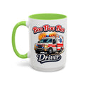 Boo Boo Bus Driver — light green interior and handle, 15 oz ceramic
