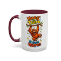 Hang in There It Gets Worse — maroon interior and handle, 15 oz ceramic