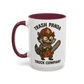 Trash Panda Truck Company — maroon interior and handle, 15 oz ceramic