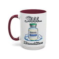 Propofol Shhh I Demand Silence Nurse Mug — maroon interior and handle, 15 oz ceramic