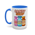 EMS Candy Shop Paramedic Mug — blue interior and handle, 15 oz ceramic