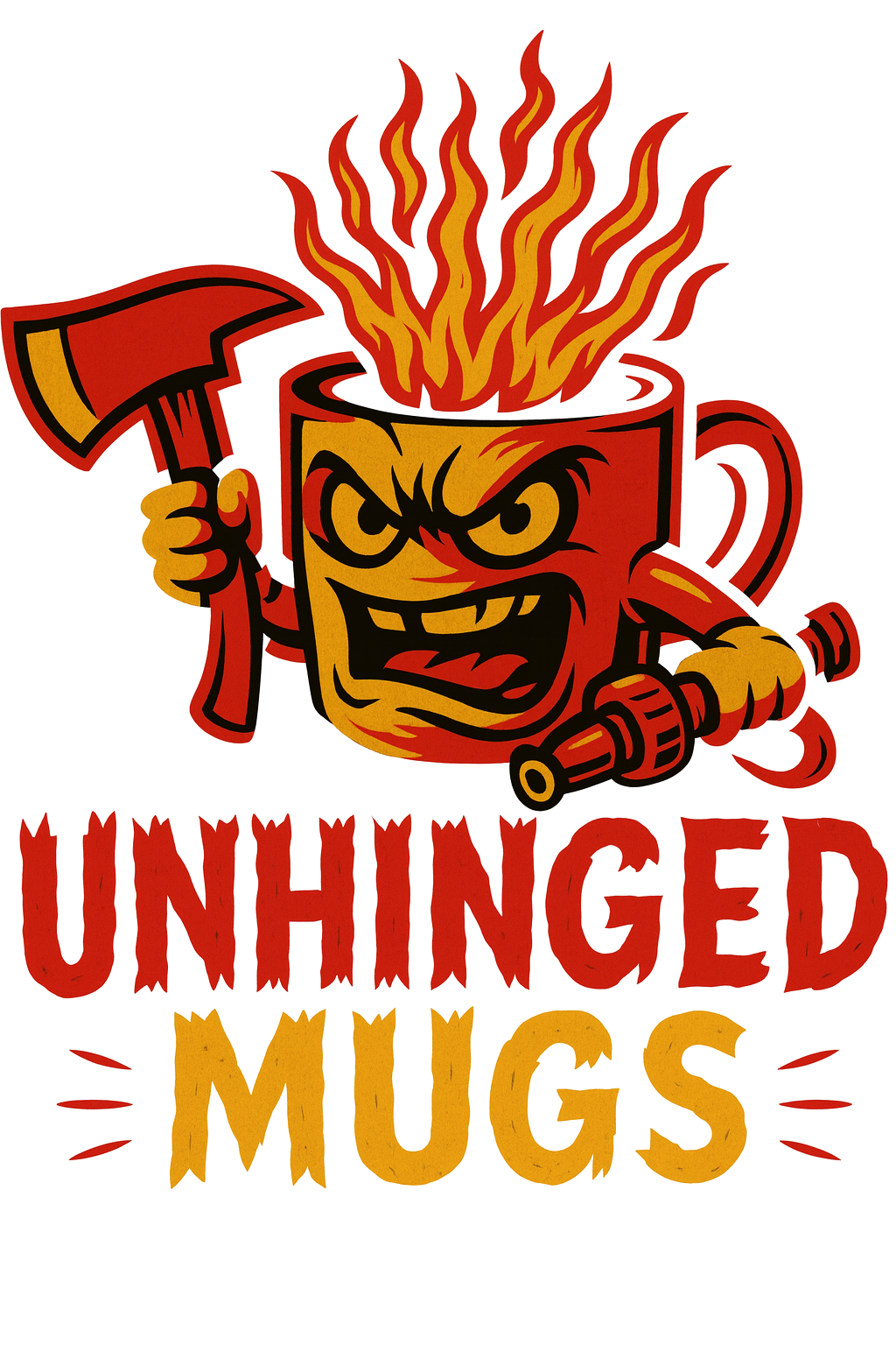 Unhinged Mugs mascot